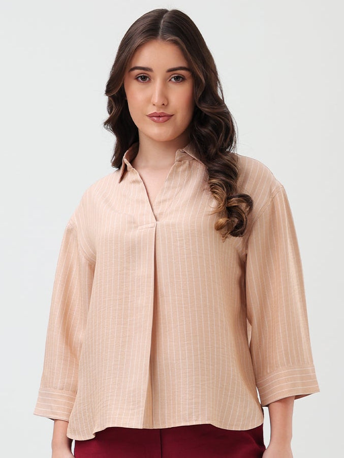 Blush Stripe Relaxed Shirt