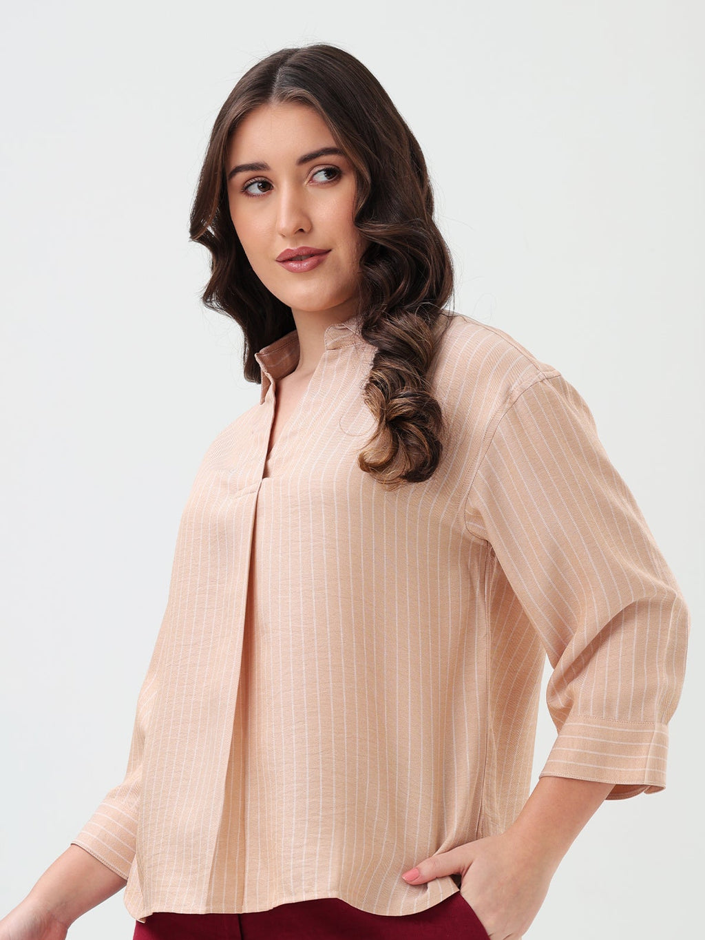 Blush Stripe Relaxed Shirt