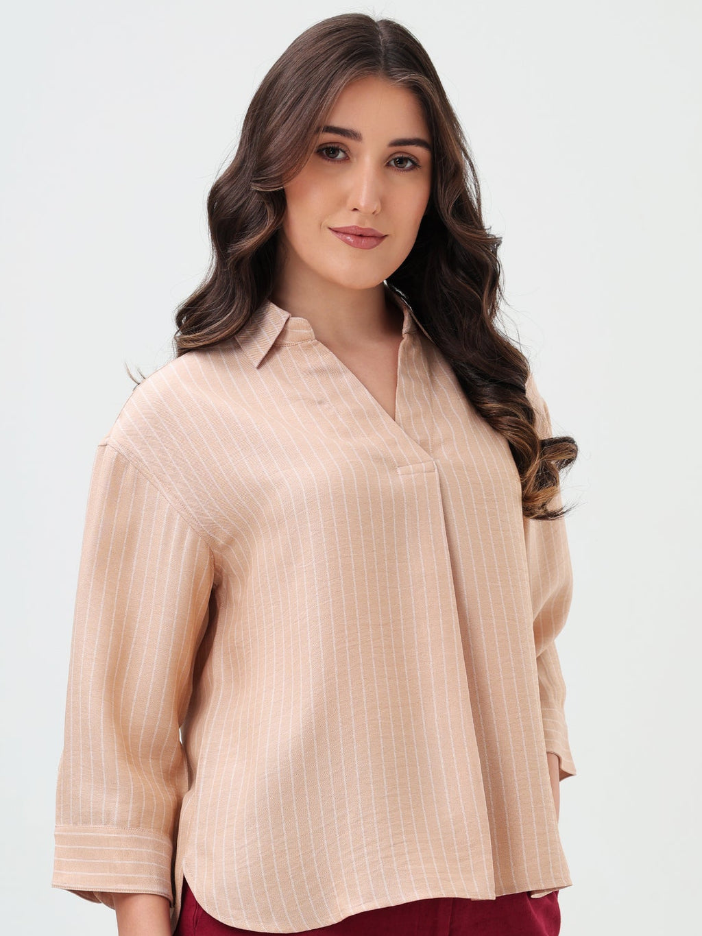 Blush Stripe Relaxed Shirt