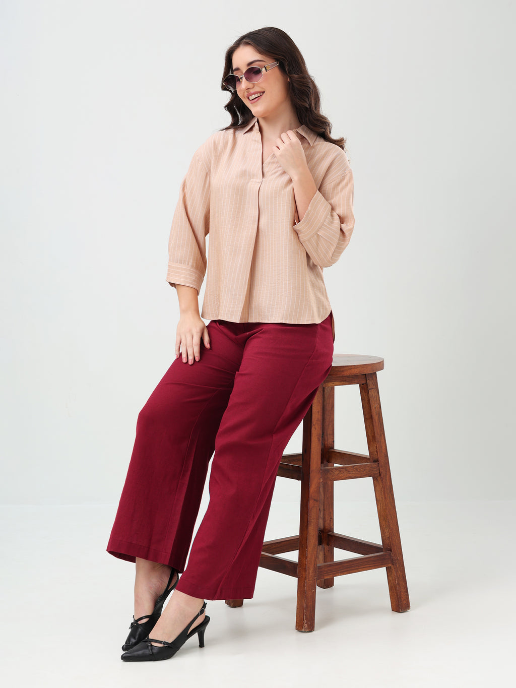 Blush Stripe Relaxed Shirt